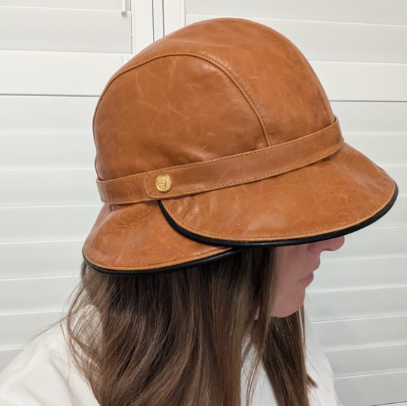 ERIC JAVITS Leather Cloche Packable Hat - Picture 6 of 7